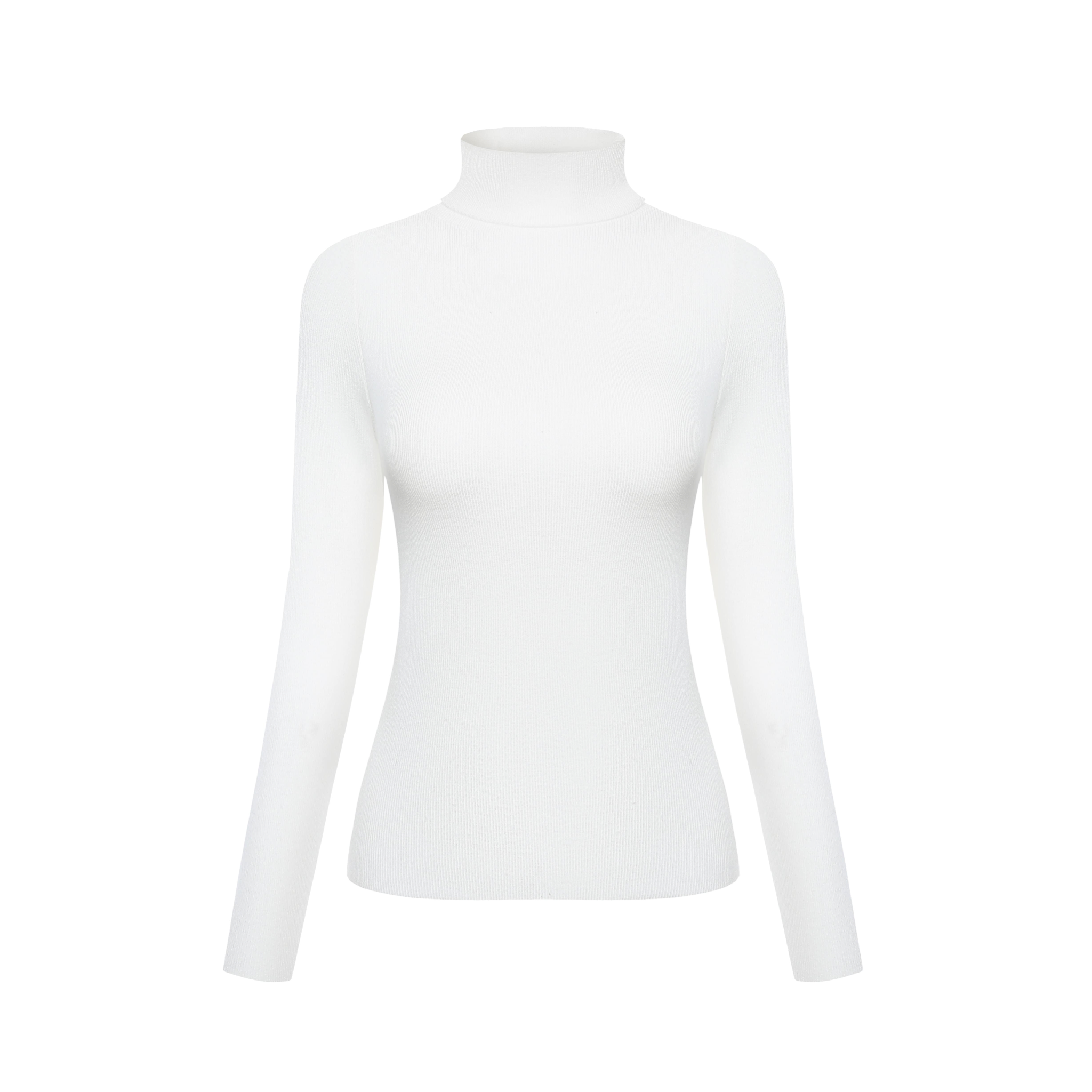 Vague turtle neck sweater- White – Vague et Chanson