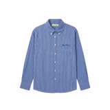 Vague plaid button up shirt- blue