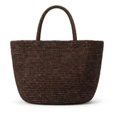 Vague Raffia handmade tote - brown