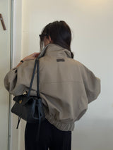 PRE ORDER Vague leather collar jacket - beige