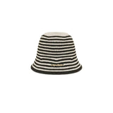 Vague straw bucket hat N02- striped