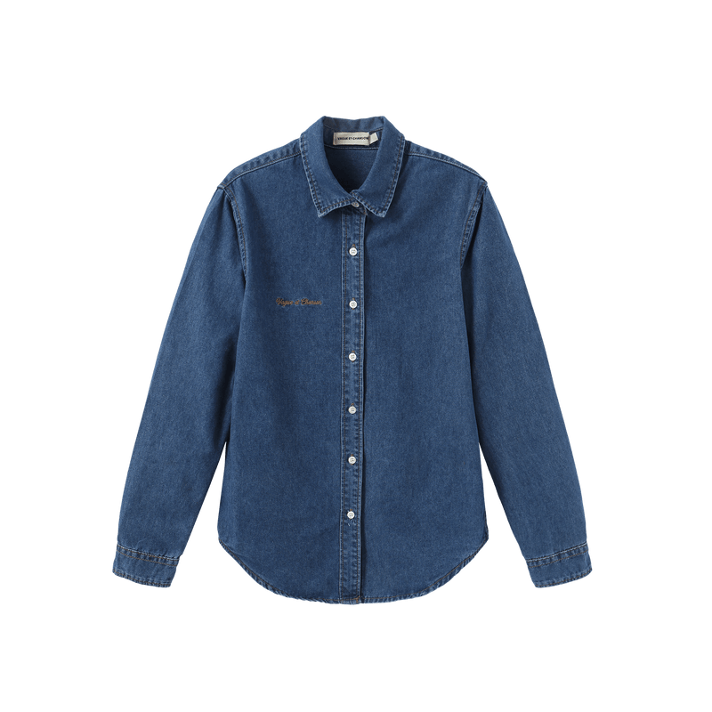 Vague denim button up shirt