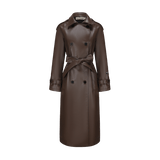 Vague the leather trench- Brown