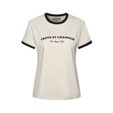 Vague et chanson sporty T shirt- Navy