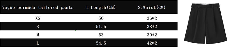 Vague bermuda tailored pants- Black