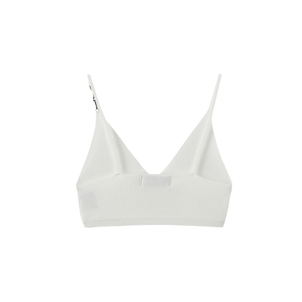 Vague knitted bra- White