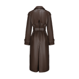 Vague the leather trench- Brown