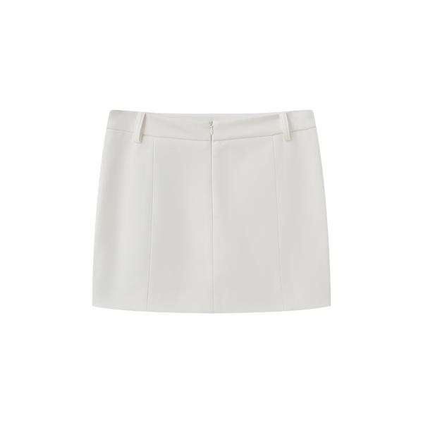 Vague tailored mini skirt- Cream