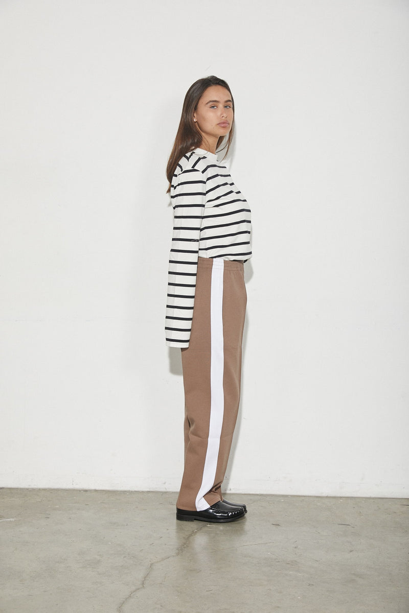 Vague long sleeve striped T-shirt