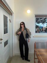 PRE ORDER Vague leather collar jacket - beige