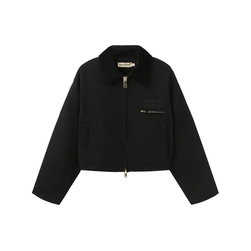 Vague cotton puffer jacket- Black