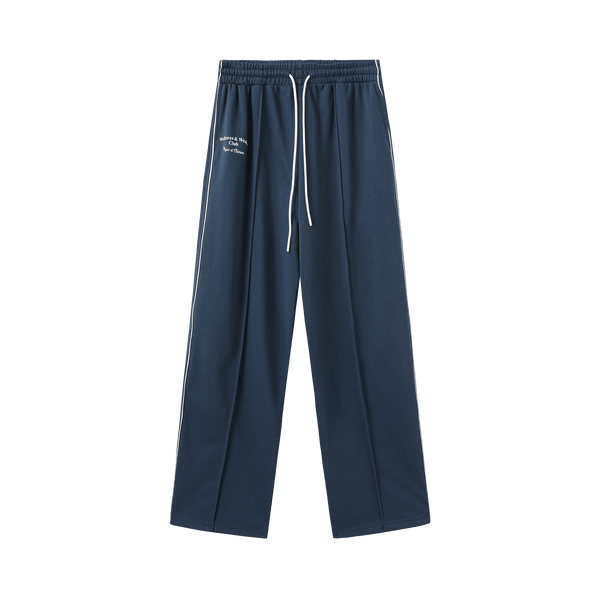 Vague straight leg French Terry trousers-  Blue