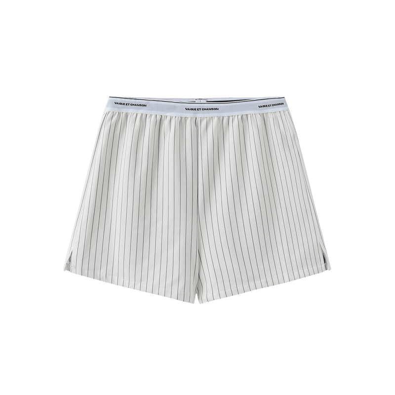 Vague et Chanson striped boxer- White