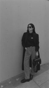 Vague French Terry polo sweatshirt-  Black