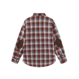 Vague plaid flannel button up shirt- Red & blue