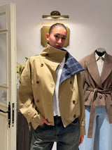 PRE ORDER Vague short trench coat- camel