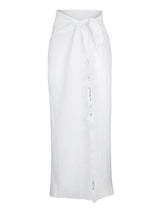 Vague linen pareo - White