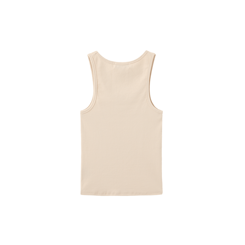 Vague ribbed tank top no05 - Cream