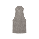 Vague knitted twist tank top- Grey