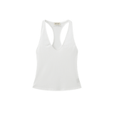 Vague soft sheer tank top- white