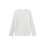 Vague oversized long sleeve t shirt- white