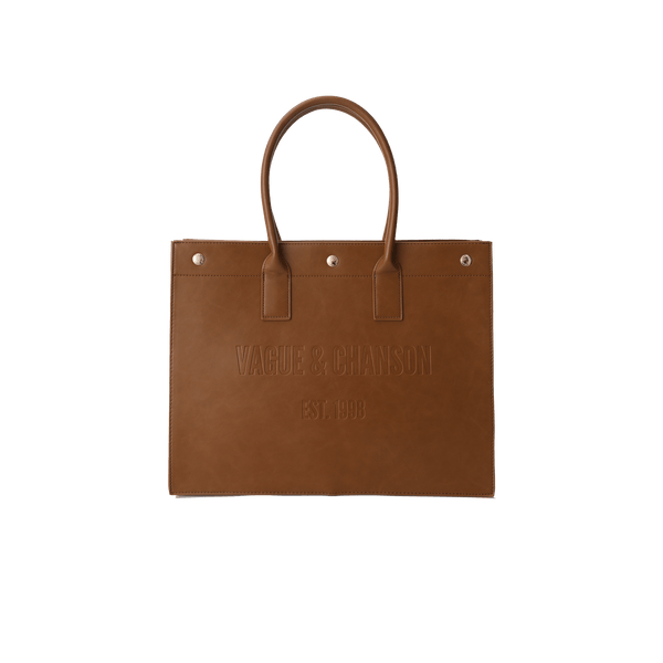 Vague et Chanson the tote bag- Brown