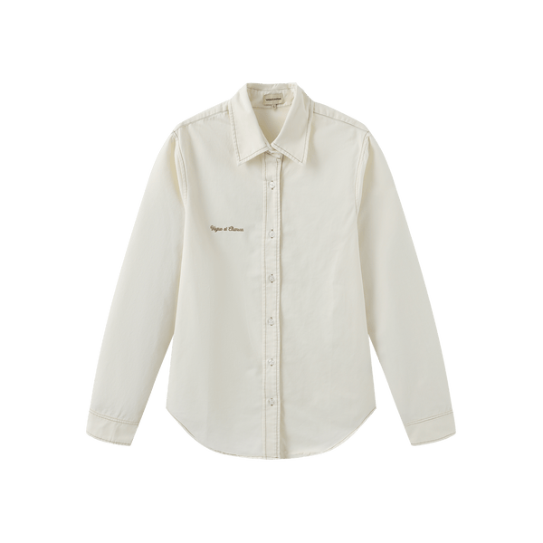 Vague denim button up shirt - Cream