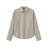 Vague classic striped button up shirt - Cream