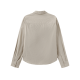 Vague classic striped button up shirt - Cream
