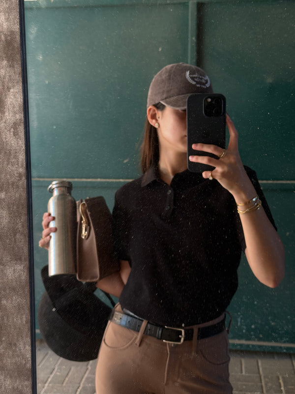 Vague polo shirt - BLACK