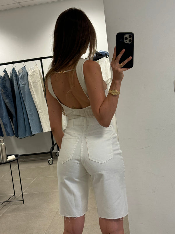 Vague jeans Bermuda No .09 - White