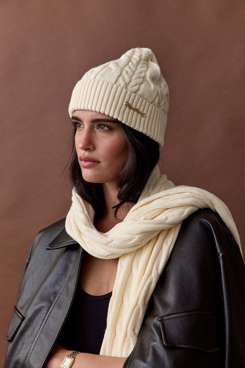 Vague Atelier Knit Beanie – Cream