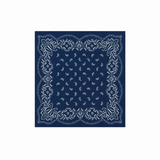 Vague paisley golden logo bandana- blue