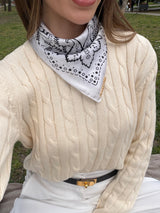 Vague Atelier Knit Crewneck Sweater – Cream