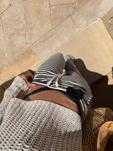 Vague soft striped trousers