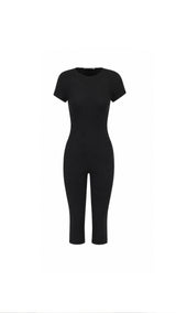 PRE ORDER - Vague et chanson romper no.03 Capri- black