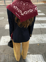 Vague Cashmere bandana- Bordeaux