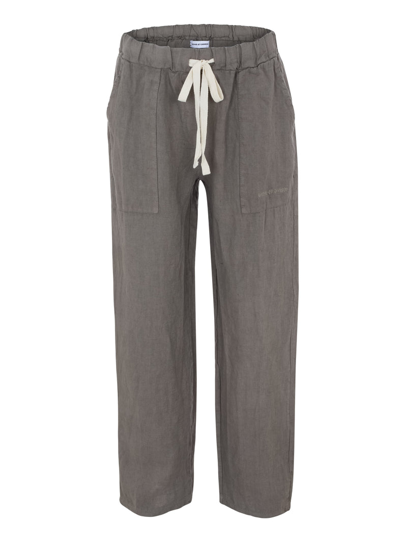 Vague linen trousers-DARK GREY