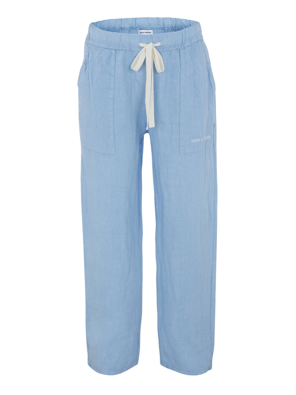 Vague linen trousers-LIGHT BLUE