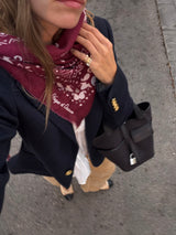 Vague Cashmere bandana- Bordeaux