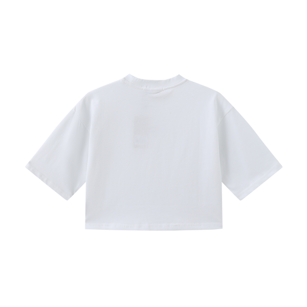 Vague cropped oversized T-shirt