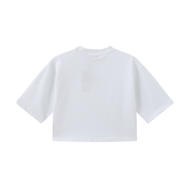 Vague cropped oversized T-shirt