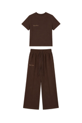 Vague Signature Cotton Set - brown