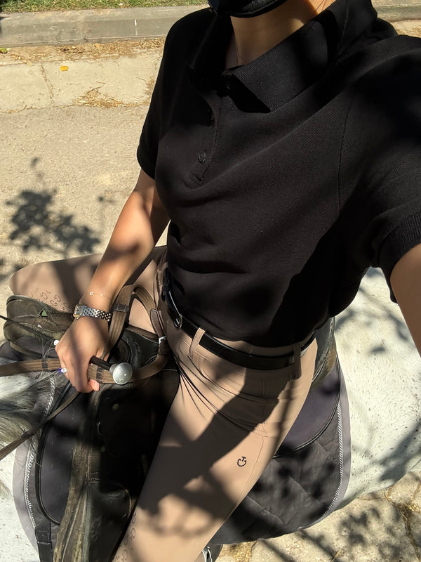 Vague polo shirt - BLACK