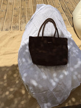 Vague Raffia handmade tote - brown