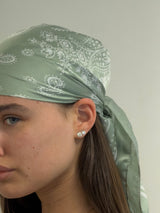 Vague paisley golden logo bandana - Pistachio