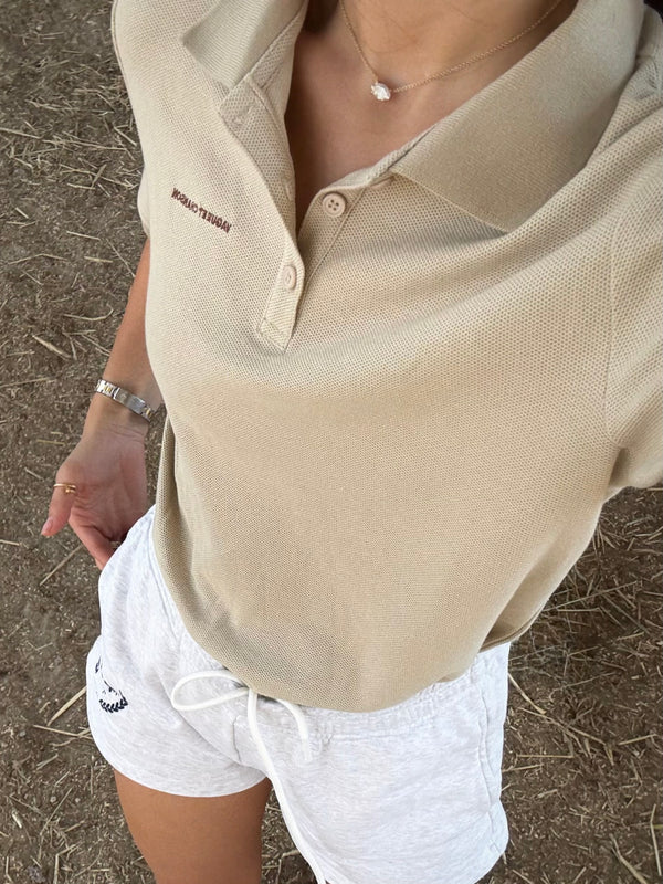 Vague polo shirt - BEIGE