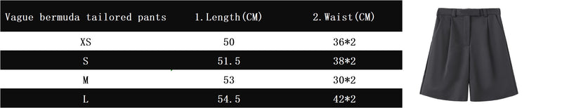 Vague bermuda tailored pants- Grey