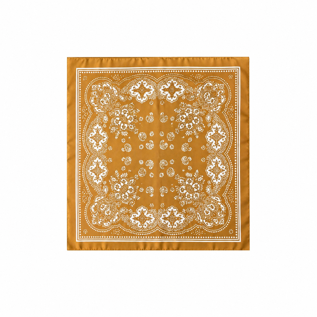 Vague paisley golden logo bandana- gold – Vague et Chanson
