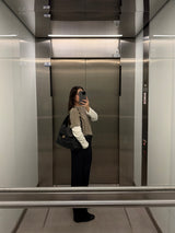 Vague layered Essential Tee- Beige